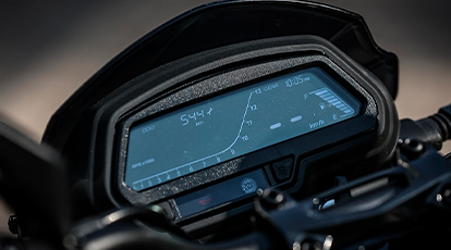 Painel digital completo com informações claras