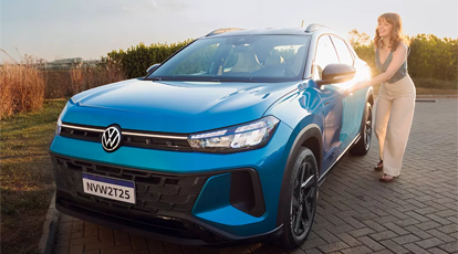 Design inspirado no Tiguan europeu com faróis full LED e grade integrada