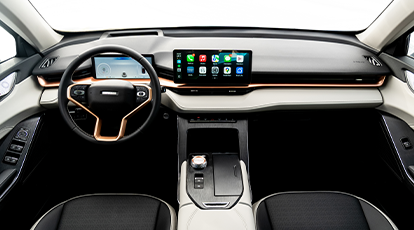 Conectividade avançada com tela dupla de 12,3”