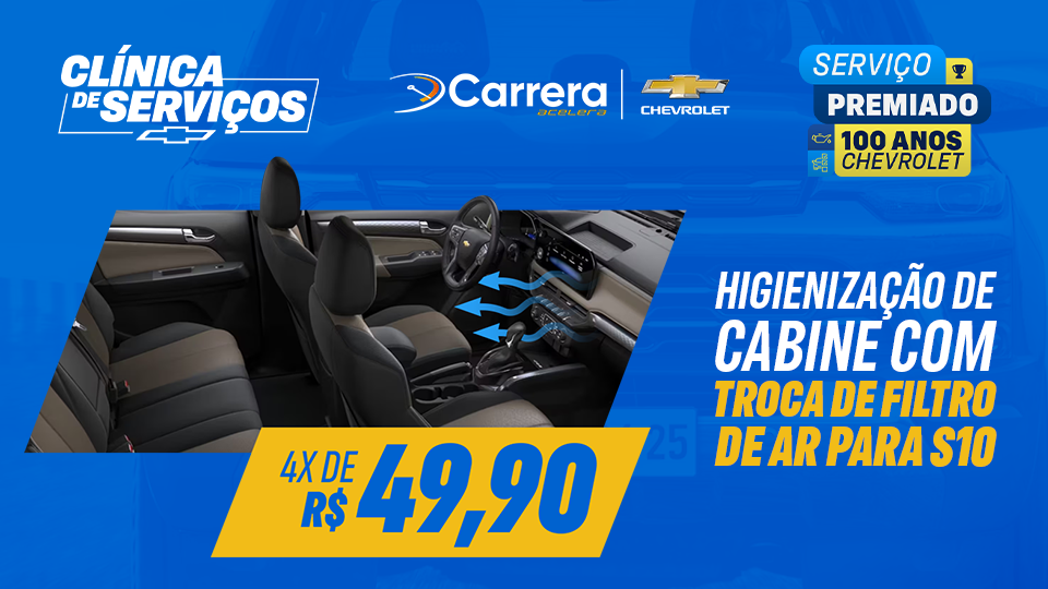 HIGIENIZAÇÃO DE CABINE COM TROCA DE FILTRO DE AR